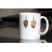 Brown Lip Shell 15 mm Heart Chandelier Dangling Natural Earrings 0043ER