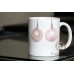 Hammer Shell 35 mm Pink Round Dyed Dangling Earrings 0014ER