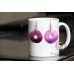 Hammer Shell 35 mm Purple Donut Dyed Dangling Earrings 0003ER