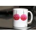 Hammer Shell 35 mm Red Round Hand Painted Dyed Dangling Earrings 0007ER