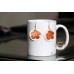 Hammer Shell 35 mm White Round Hand Painted Dangling Flower Earrings 0012ER