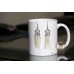 Hammer Shell 40 mm Natural White Stick Chandelier Dangling Earrings 0030ER