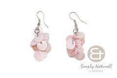 Kabibe Shell 10 mm Chandelier Pink Earrings 0083ER