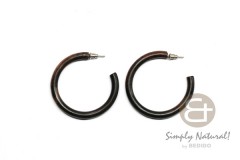 Kamagong Wood Ebony Tiger Hoops 45 mm Hardwood Earrings 0117ER