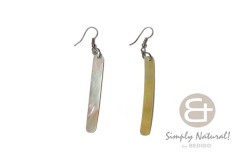 Mother of Pearl 50 mm Yellow Stick Dangling Earrings 0015ER