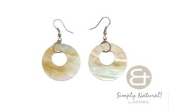 Mother of Pearl Round 35 mm Dangling MOP Earrings 0095ER