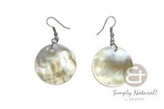 Mother of Pearl Round Dangling MOP 30 mm Earrings 0103ER