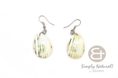 Teardrop Natural Conus Pegulinos 30 mm Dangling Earrings 0097ER