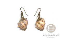 Turbo Shell electro plating Natural Dangling Earrings 0034ER