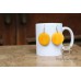 White Wood Dyed Yellow Round 40 mm Dangling Earrings 0104ER